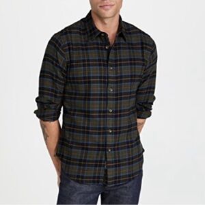 Rag & Bone Pursuit Rove flannel plaid shirt Men’s Large green and blue